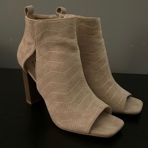 Open toe booties
